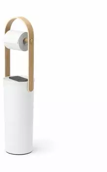 Umbra Bellwood Toilettenpapierst&auml;nder Kunststoff/Holz, 3 Rollen, Wei&szlig;/Natur (1022314-668)
