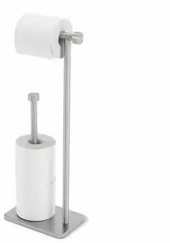 Umbra Cappa freistehender Toilettenpapierhalter mit Ersatzrollenaufbewahrung, Nickel (1015897-410)