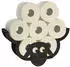DanDiBo Toilettenpapierhalter Schaf Wand, Holz, Schwarz (1036451139)