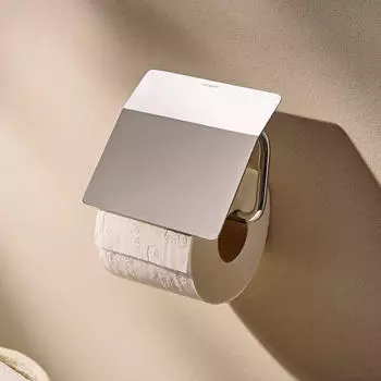 Hansgrohe AddStoris S Toilettenpapierhalter mit Deckel, Chrom (41783000)