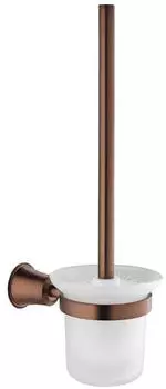 Omnires Art Line WC-Bürste mit Halter Wandmontage Milchglas/Kupfer (AL53620ORB)