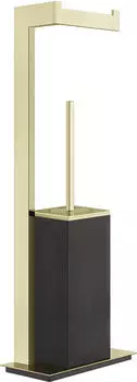 Gessi Rettangolo Stand-Kombination Toilettenbürste & Papierrollenhalter, schwarz Messing (20934710)