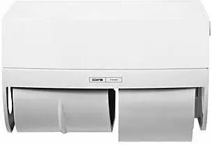 CWS Paradise WC-Toilettenpapierspender f&uuml;r zwei Rollen mit Schloss, HxBxT 173,9x266x182,1mm, Wei&szlig; 4604000
