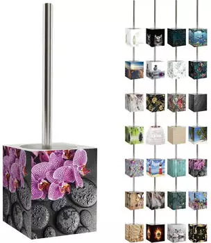 Sanilo Madeira WC-B&uuml;rste mit Halter, Edelstahlgriff, auswechselbar, 37cm (Sanilo)