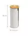 Relaxdays Toilettenpapier-Aufbewahrung 3 Rollen, Metall/Holz, rund, weiß (14.5x49x14.5cm)