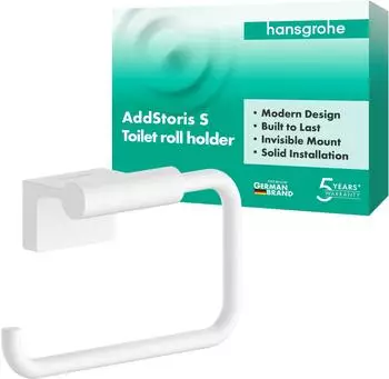 Hansgrohe AddStoris S Toilettenpapierhalter 41788700 ohne Deckel, matt weiß