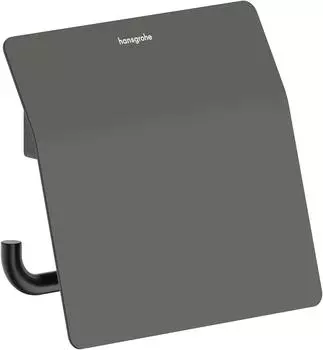 Hansgrohe AddStoris S Toilettenpapierhalter 41783340 mit Deckel, brushed black chrome
