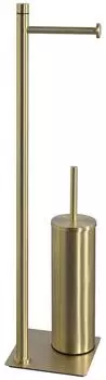 Gedy Trilly WC-B&uuml;rstenhalter und Toilettenpapierhalter, geb&uuml;rstetes Gold, Edelstahl (TR32)