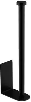 Relaxdays Ersatzrollenhalter selbstklebend, 2 Rollen, 26x4,5x8cm, schwarz (10050121_0)