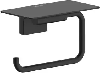 Hansgrohe AddStoris S Toilettenpapierhalter 41789670 mit Ablage, matt schwarz