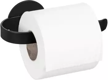 Wenko Turbo-Loc Bivio Toilettenpapierhalter Aluminium schwarz matt (26065100)