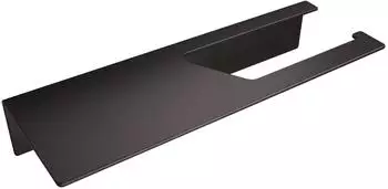 Designfabrik Hamburg Toilettenpapierhalter mit Ablage, selbstklebend, Metall, Schwarz matt (DFHH TPH)