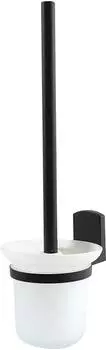 Spirella Taku WC-B&uuml;rstenhalter Zink/Glas Schwarz Matt (SP2205)