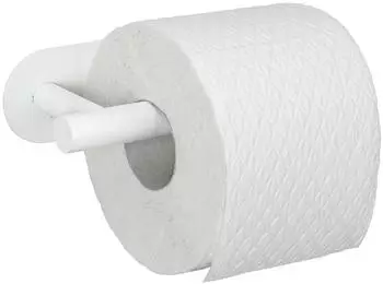Wenko Turbo-Loc Orea Toilettenpapierhalter, Edelstahl, wei&szlig; matt (25998100)