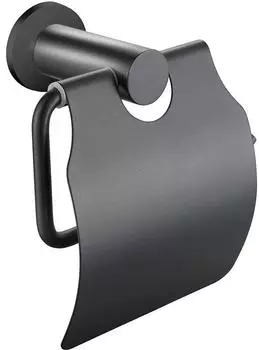Aloni Toilettenpapierhalter mit Deckel, geb&uuml;rstetes Grau (CR2112-GG)