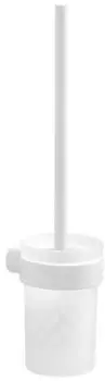 Gedy Pirenei Wand-WC-B&uuml;rste mit Halter, Milchglas, wei&szlig; matt (PI330302)