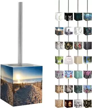 Sanilo WC-B&uuml;rste &raquo;D&uuml;ne&laquo;, rechteckig, beige, Edelstahlgriff