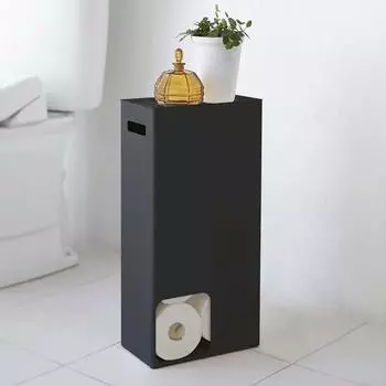 YAMAZAKI Tower Toilettenpapierhalter Stahl, schwarz (3456)