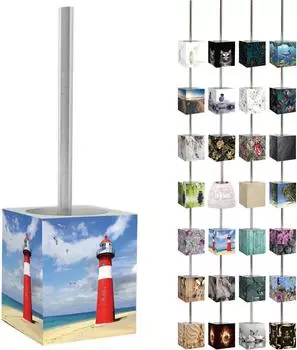 Sanilo WC-Bürste »Leuchtturm« mit Halter, blau, rechteckig (Leuchtturm)