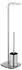 Wenko Iria Stand WC-Garnitur mit Papierrollenhalter, Edelstahl matt (25631100)