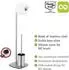 Wenko Iria Stand WC-Garnitur mit Papierrollenhalter, Edelstahl matt (25631100)