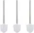 Relaxdays Toilettenbürsten-Set 6x, Edelstahl, weiß, HxD 35x8cm
