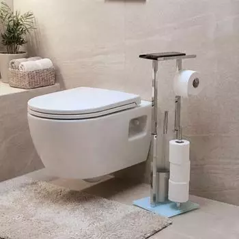 Gerster HYLLA WC-Garnitur mit Papierhalter und Handyablage, 65cm