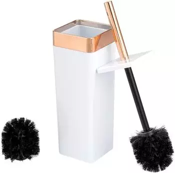 bremermann Savona WC-Bürstenhalter, eckig, weiß/rosegold (90362-V)