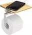 bremermann PIAZZA BAMBUS Toilettenpapierhalter mit Ablage, Bambus/Edelstahl matt