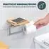 bremermann PIAZZA BAMBUS Toilettenpapierhalter mit Ablage, Bambus/Edelstahl matt