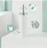 Relaxdays Toilettenbürste mit Halter, Edelstahlgriff, wechselbarer Bürstenkopf, weiß