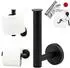 bremermann PIAZZA BLACK Toilettenpapierhalter 2in1, Edelstahl matt schwarz