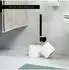 bremermann PIAZZA BLACK Toilettenpapierhalter mit Glasboden, Edelstahl matt schwarz