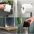 bremermann Stand-WC-Garnitur 2in1 mit Rollenhalter, Edelstahl, Glasfuß cappuccino