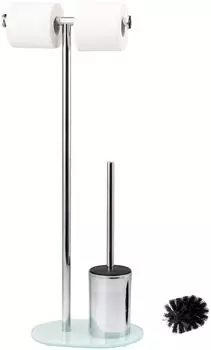 bremermann Stand-WC-Garnitur 3in1 mit Glassockel, wei&szlig;