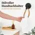 Hennez Anton Toilettenpapierhalter Seil, Metall/Jute, schwarz (ANTON_BLACK)