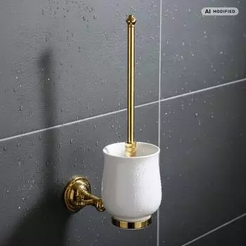 PaulGurkes WC-B&uuml;rste Gold, Nostalgie Retro Antik (PGORPHEUS8)