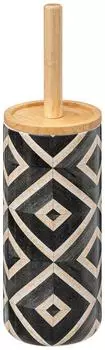 5five WC-B&uuml;rste Canvas, schwarz-beige (FIVE24-174911B)