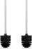 Relaxdays Toilettenbürsten-Set, 2er-Pack, abnehmbarer Bürstenkopf, schwarz, 36x8cm