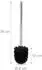 Relaxdays Toilettenbürsten-Set, 2er-Pack, abnehmbarer Bürstenkopf, schwarz, 36x8cm