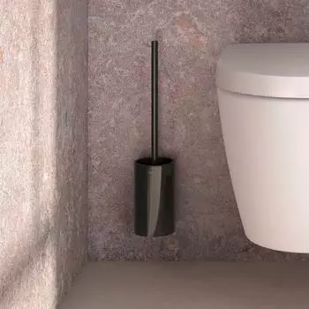 KEUCO Rose WC-B&uuml;rstengarnitur Kristallglas schwarz-matt (15164379000)