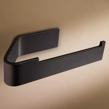 Designfabrik Hamburg Toilettenpapierhalter, selbstklebend, schwarz, Metall