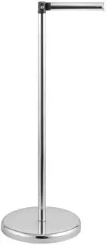 bremermann Stand-WC-Rollenhalter 2in1 mit Ersatzrollenhalter (4 Rollen), verchromt