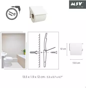 MSV Toilettenpapierhalter Wandmontage, Polystyrol, violett (141909)