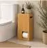 Relaxdays Toilettenpapier-Aufbewahrungsbox Bambus, 8 Rollen
