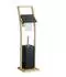 Relaxdays WC-Garnitur Bambus, stehend, schwarz/natur, 74x20x20cm (10048518_0)