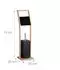 Relaxdays WC-Garnitur Bambus, stehend, schwarz/natur, 74x20x20cm (10048518_0)