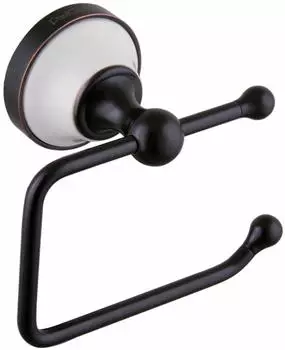 PaulGurkes Nostalgie Retro WC-Papierhalter, Keramik, schwarz (PGCOSMOS3-QP)