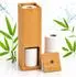 Relaxdays Toilettenpapier-Ersatzrollenhalter stehend, Bambus, 4 Rollen, 46,5x14x14cm