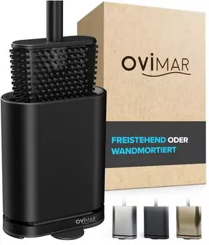 ovimar Abeloya WC-B&uuml;rste schwarz, Silikonborsten, Edelstahl (81004680)